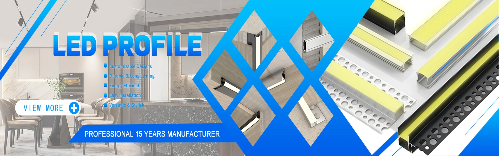 hero metal led profile strip aluminum light chanel manufacturer