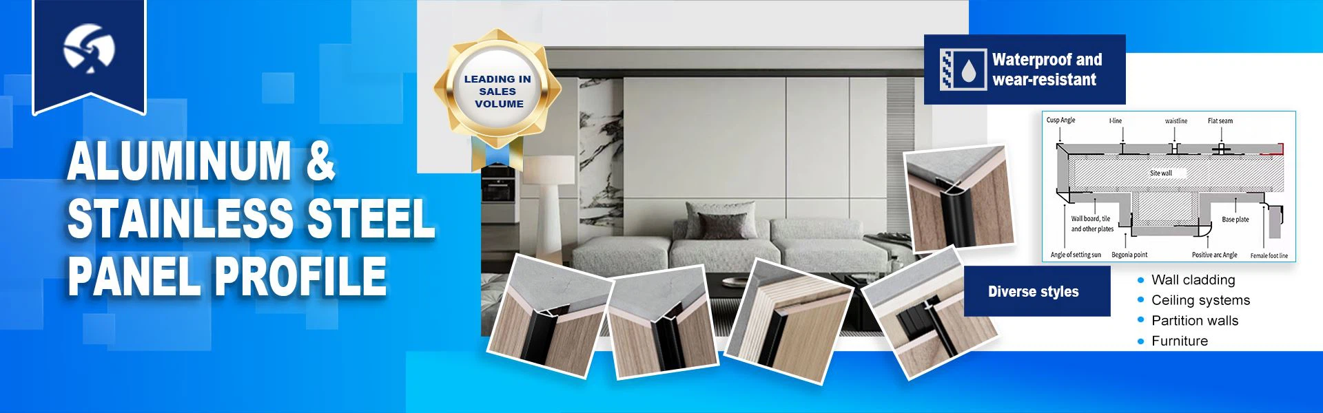 hero metal tile trim supplier aluminum and stainless steel panel profile