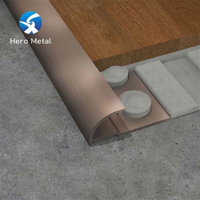 Противоскользящая латунная переходная полоса для пола